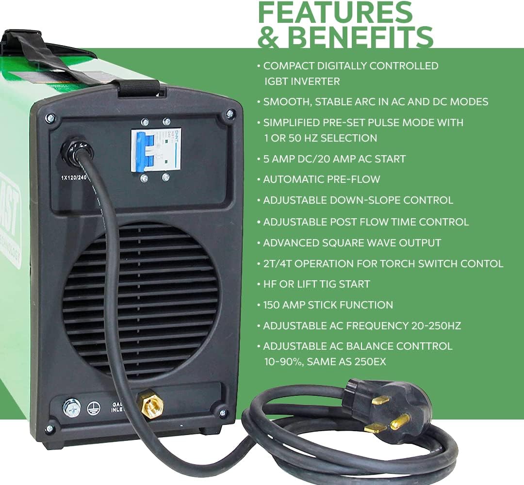 2021 Everlast PowerTIG 185DV AC / DC TIG Stick Welder 110/220 Volt Inverter-Based Dual Voltage 185Amp