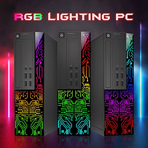 Dell Gaming OptiPlex Desktop RGB Computer PC | Intel Core i7 3.4Ghz | AMD RX 550 4GB GDDR5 | 16GB RAM 512GB SSD | RGB Gaming Keyboard & Mouse WiFi | Windows 10 HDMI (Renewed)