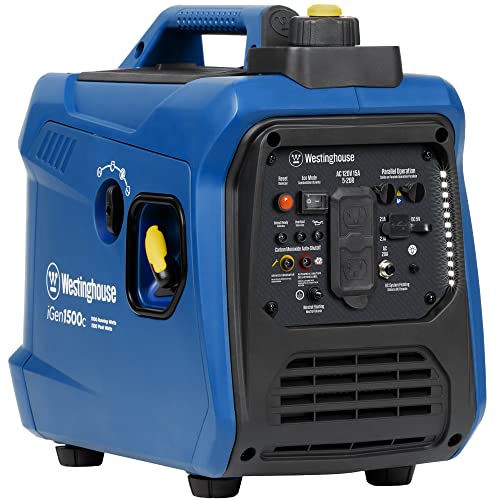 Westinghouse 2550 Peak Watt Super Quiet & Lightweight Portable Inverter Generator, RV Ready 30A Outlet, Gas and Propane Powered, CO Sensor, Parallel Capable, Long Run Time