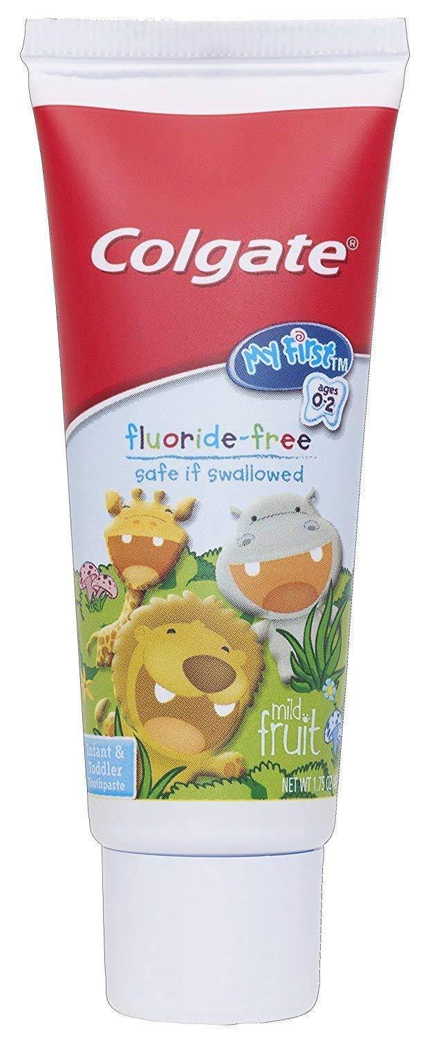 Colgate My First Baby and Toddler Toothpaste, Fluoride Free - 1.75 oz (6 Pack)