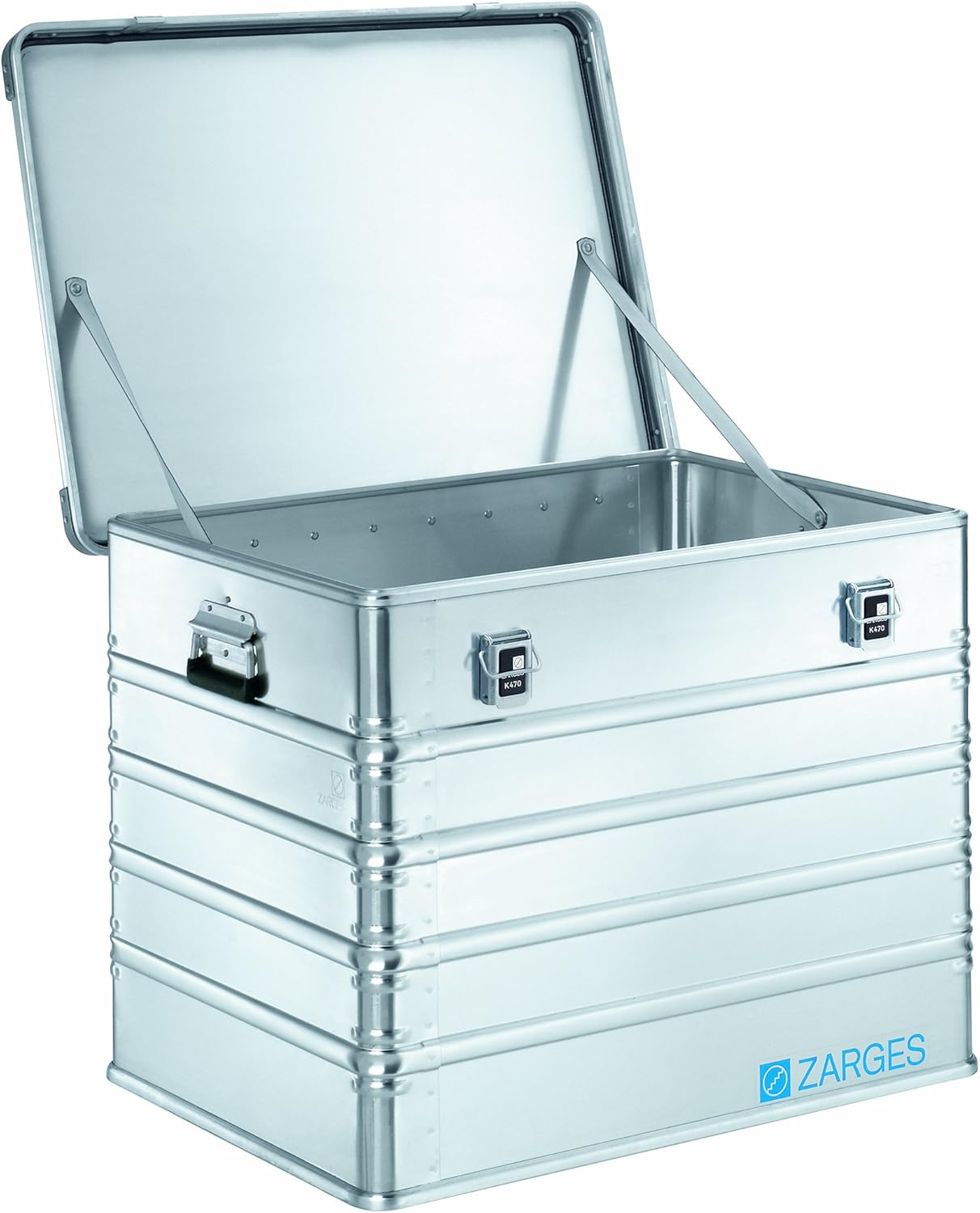 Zarges?K470 Aluminum Hard Protective Carrying Case, Portable Stackable Storage, Customizable Safe Lock Box, Dust and Water Resistant (44.1 x 28.3 x 18.9 Inches)