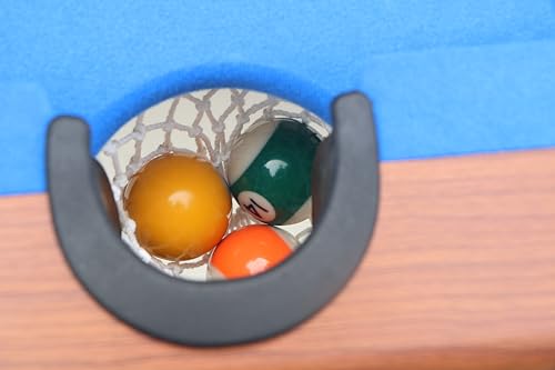 5.5 Ft Billiard Table-Portable Pool Table-Pool Arcade Game Table w/ 1 Set of 1-7/8" Billiard Balls,1 Pcs Brush, 2 Pcs Chalk,2 Pcs Cue Sticks for Living Room,Play Room,Game Room