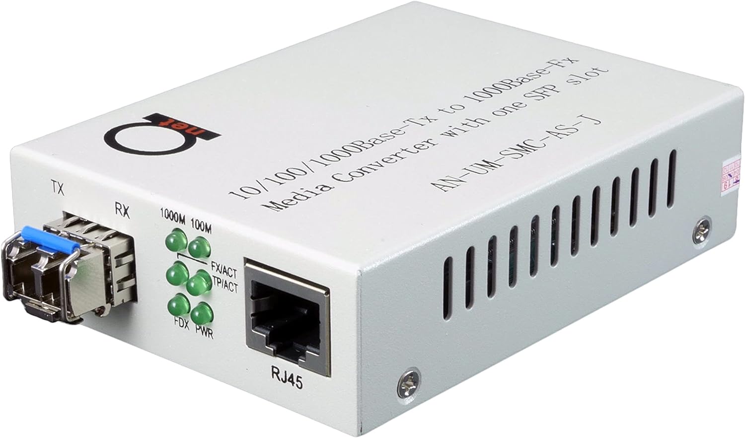 Single Mode LC Gigabit Fiber Media Converter - Includes LC SFP 20 km (12.42 Miles) LC – to UTP Cat5e Cat6 10/100/1000 RJ-45 – Auto Sensing Gigabit or Fast Ethernet Speed - Jumbo Frame - LLF Support Pack of 2