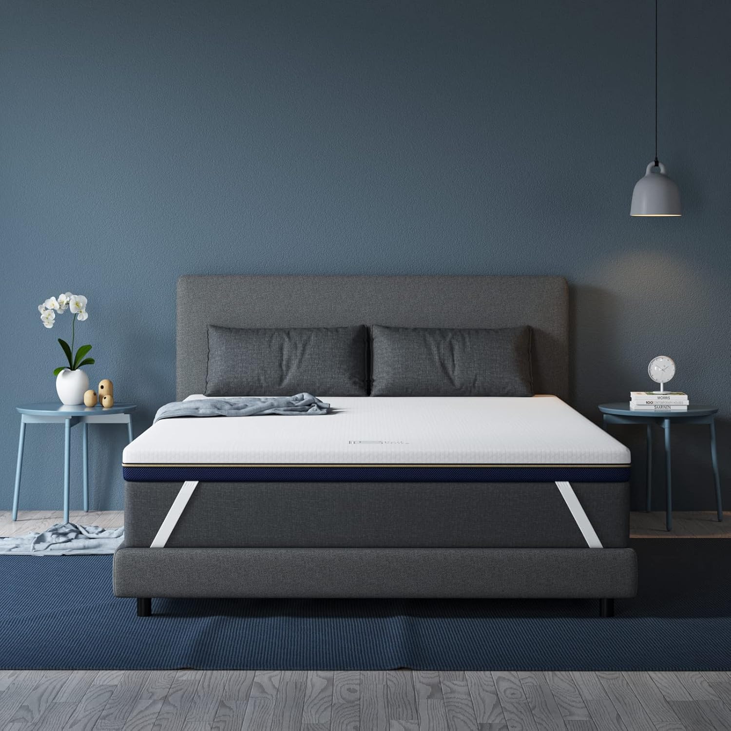 BedStory 4 Inch Firm Memory Foam Mattress Topper Queen Size - Extra Firm Bed Topper for Overweight Individuals, Back Pain Relief Enhanced Cooling Pad with Skin-Friendly Cover, CertiPUR-US Certified