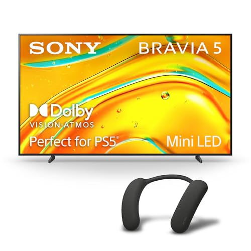 Sony BRAVIA 5 65 Inch TV, Mini LED, 4K Smart Google TV, XR Processor with AI Technology,120hz Television with Dolby Vision/Atmos, Exclusive Features for PlayStation?5, K-65XR50, 2025 Model