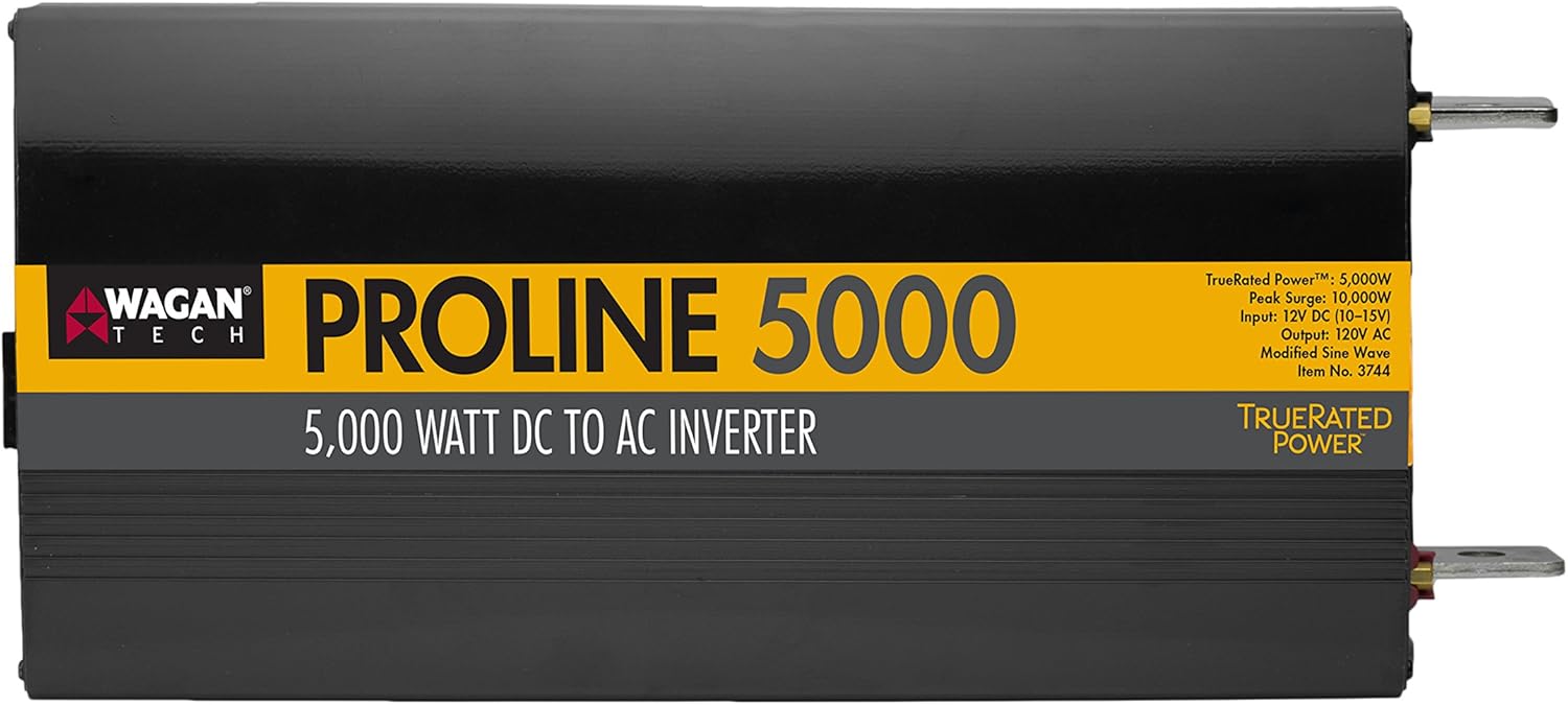 Wagan EL3744 12V 5000 Watt Power Inverter with Remote Control, 10000 Watt Surge Peak Proline Power Converter for Home RV Camping Van Life Off Grid