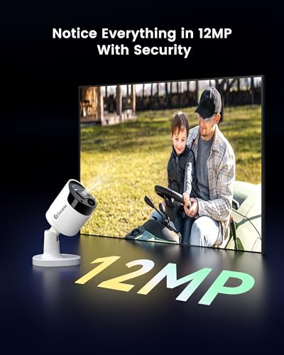 Swann 4K Security Camera System, 8 Channel 8 Cam, DVR with 2TB for 24/7 Home Surveillance, Indoor/Outdoor Wired 8MP Bullet Cameras, Color Night Vision, IP66,True Detect, Spotlights & Sirens