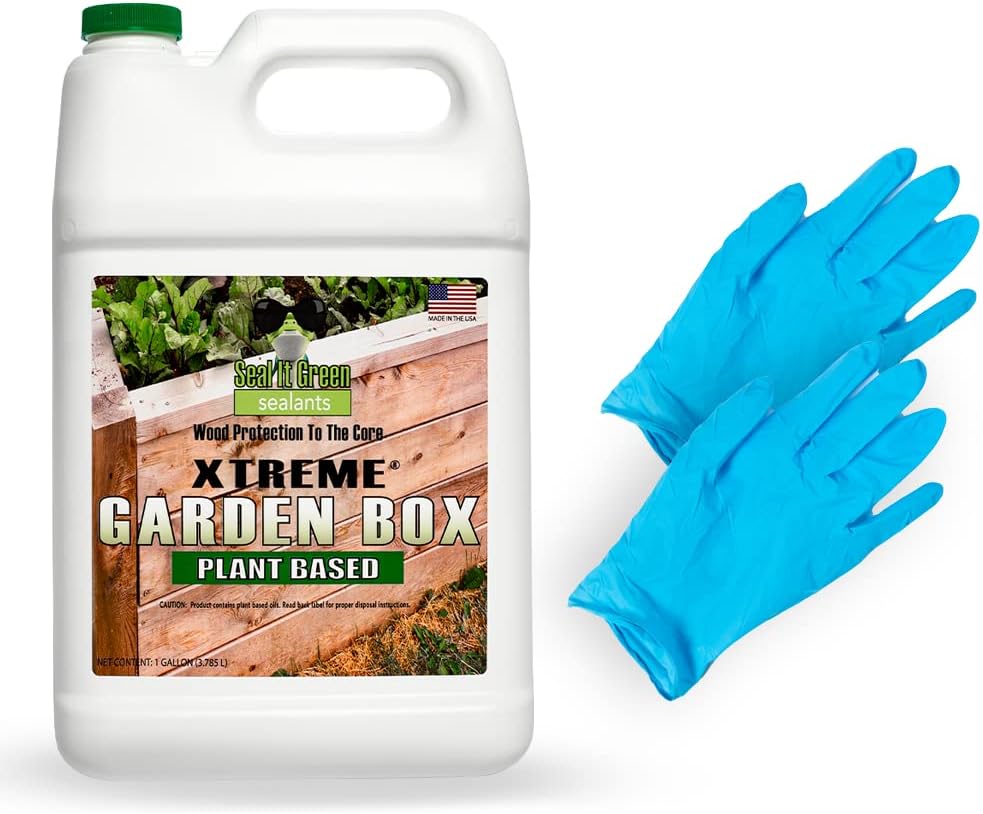 Seal It Green Garden Box Sealer-Plant Based, Non-Toxic and Non-Leaching Garden Bed Wood Sealer. Helps Protect Cedar & All Wood Types Used for Raised Bed Gardens Without Toxic Chemicals