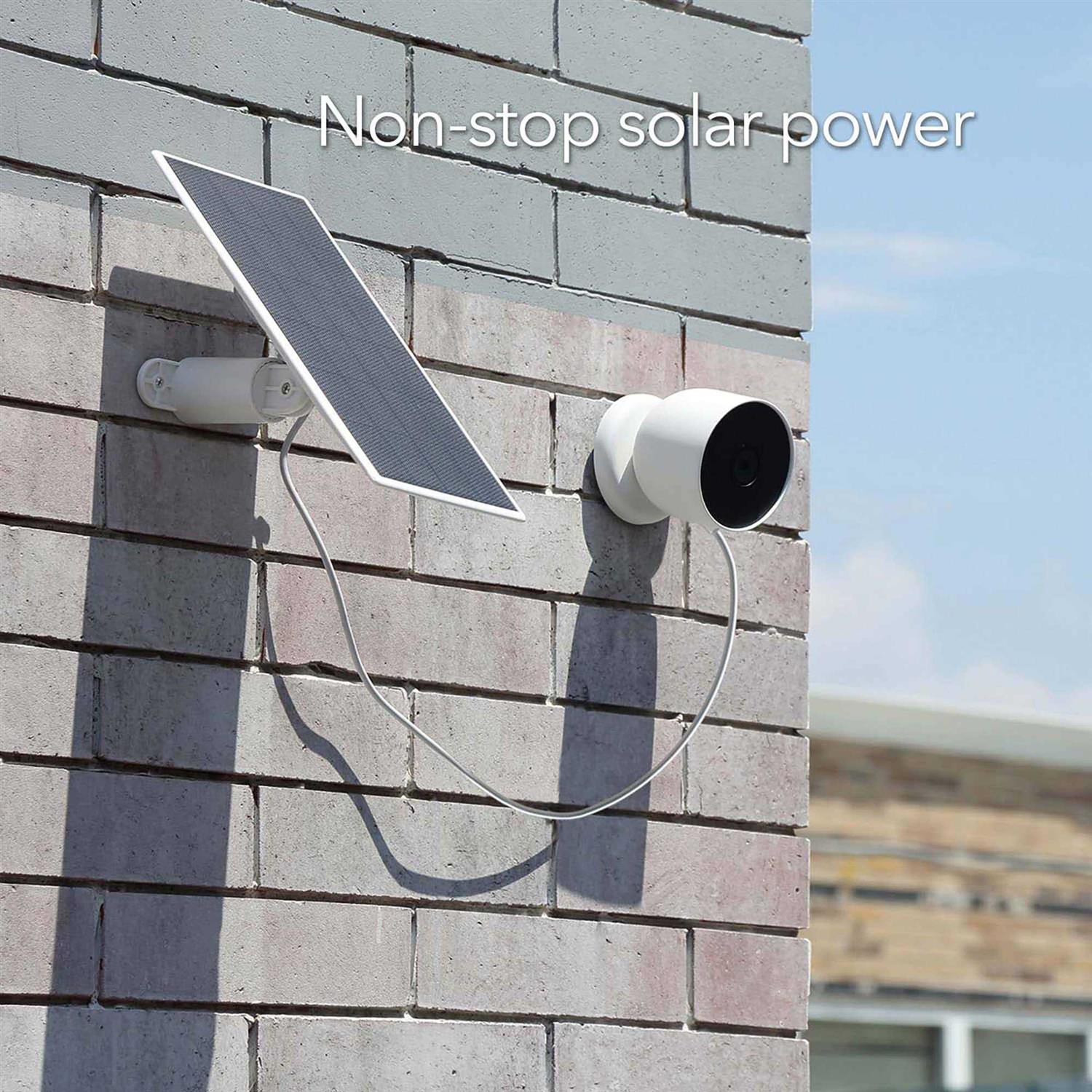 Wasserstein Solar Panel for Google Nest Cam Outdoor or Indoor
