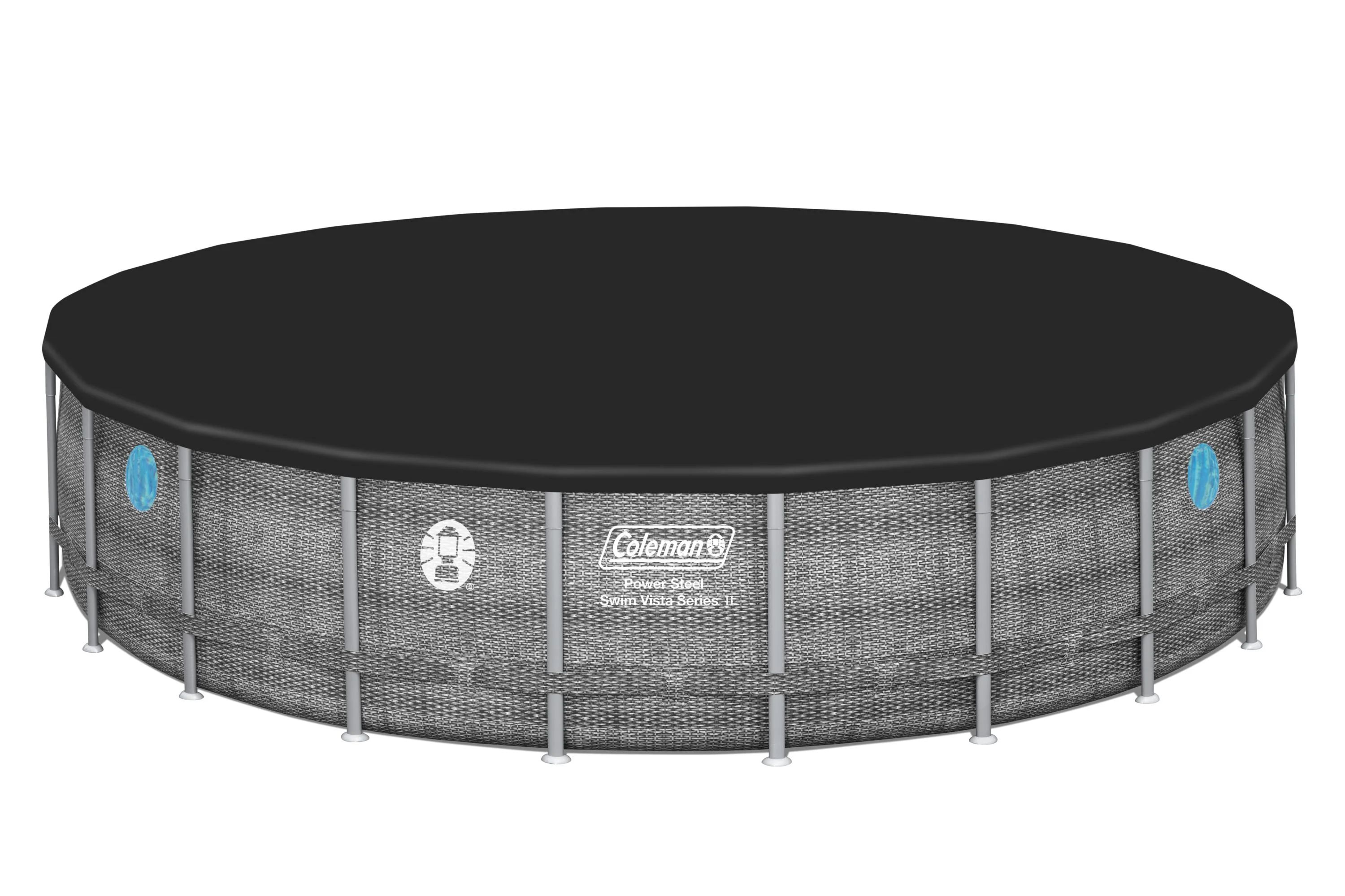 Coleman 22'x52" Power Steel Frame Swim Vista II Round Swimming Pool Set