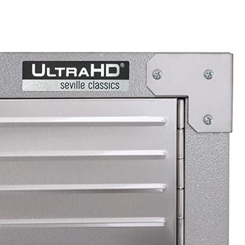 Seville Classics UltraHD Solid Steel Rolling Lockable Metal Storage Cabinet Locker Organizer w/Adjustable Shelves for Garage, Warehouse, Office, Classroom, 36" W x 18" D x 72" H, Granite