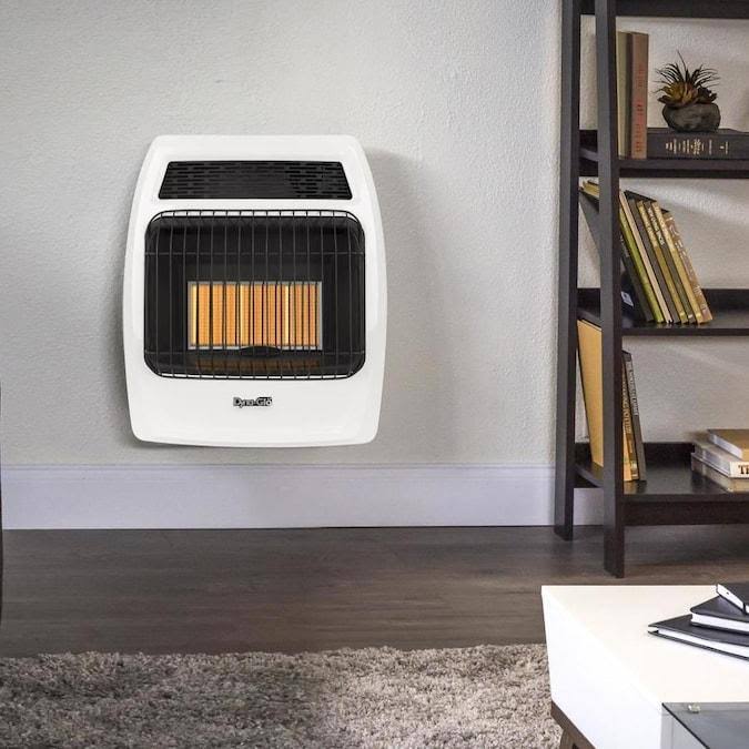 Dyna-Glo 20000-BTU Wall or Floor Mount Indoor Natural GAS or Liquid Propane Vent-Free Convection Heater in White | BF20DTL-4