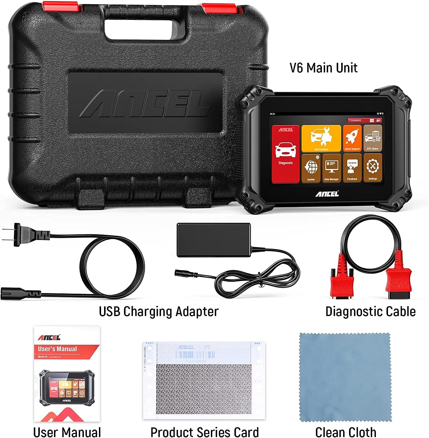 ANCEL V6 Bidirectional Scan Tool, OBD2 All System Car Diagnostic Scanner 2022 Newest, 15+ Service, ABS Bleed/IMMO/Injector Coding/TPMS/DPF/EPB/BMS/AutoVIN, Automotive Code Reader-Free Update