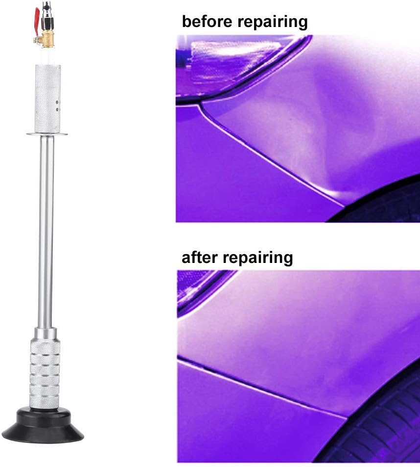 Qiilu Pull Hammer, Heavy Pneumatic Sag Repair Pull Hammer Car Body Dent Repair Suction Cup Slide Tool Body Tools Automotive