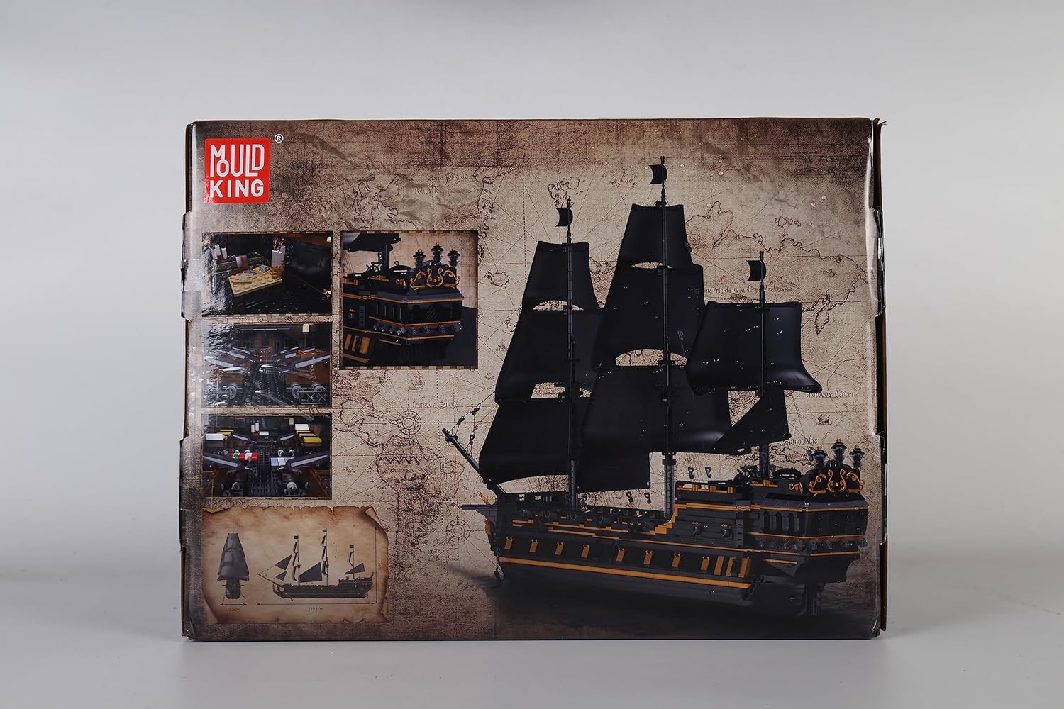 Mould King Large Pirates Ship Model Building Blocks Kits, MOC Black Pearl Sailboat Model Construction Set to Build, Gift for Kids Age 8+/Adults Collections Enthusiasts (5266+ Pieces)