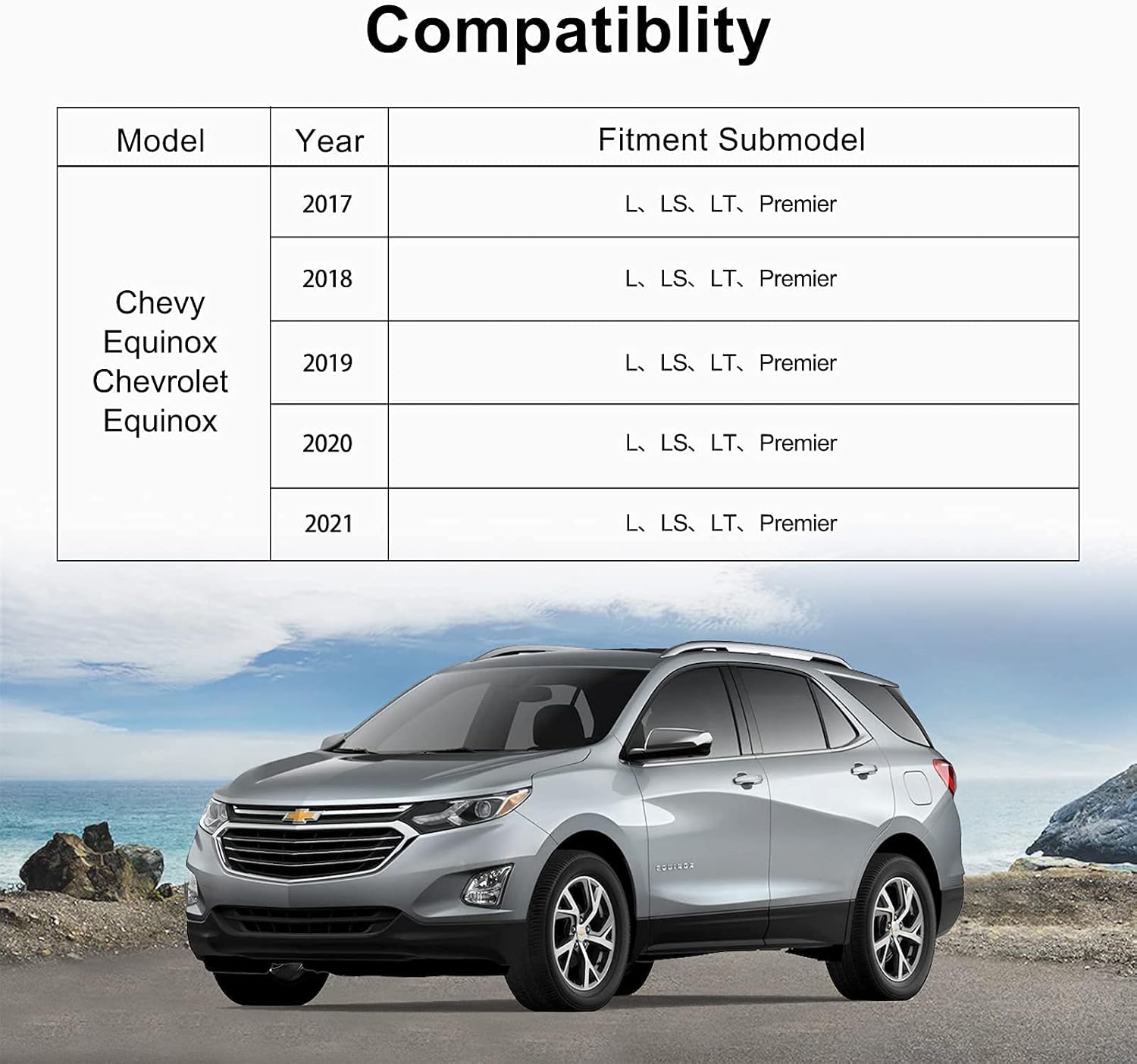 CarQiWireless Wireless Charger for Chevy Equinox Accessories 2018 2019 2020 2021 2022 Wireless Charging Center Console Organizer for Chevy Chevrolet Equinox L/LS/LT/Premier Accessories