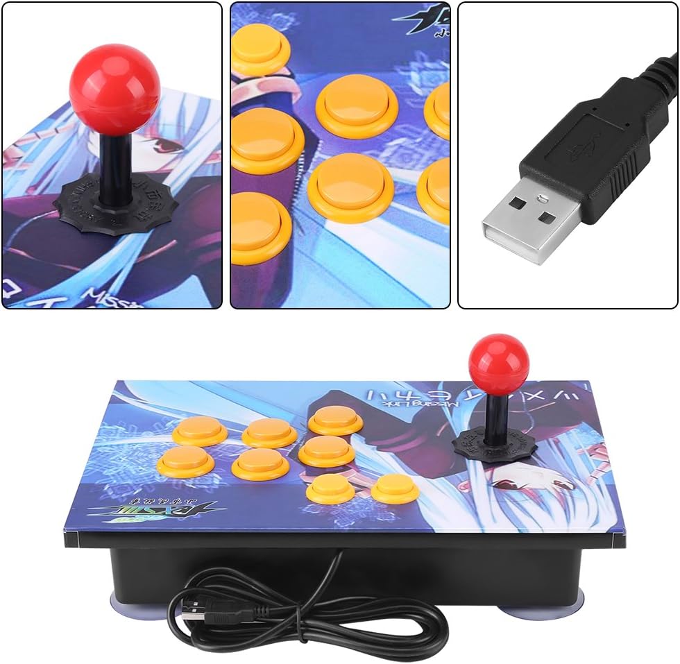 PC Arcade Game USB Stick Buttons Controller Zero Delay 8 Directions Joystick Control Device for PC Win7/ Win8/ Win10