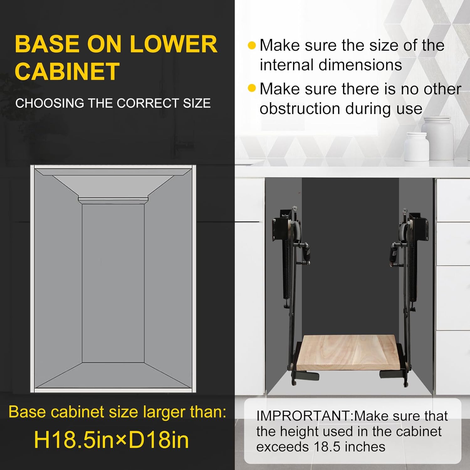 Mixer Lift for Cabinet Appliance Lift with Soft-Close Heavy-Duty for Kitchen Cabinet with Locking Mechanism, Holds Up to 60 LBS, for Small Kitchen Appliances, Zinc