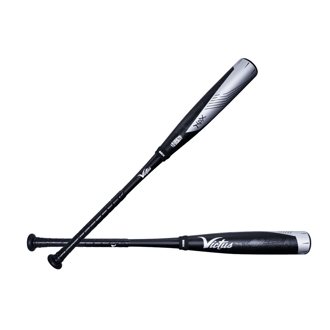 Victus Nox Two Piece Hybrid USSSA 2 3/4 Baseball Bat -8, 28/20oz (Black/Silver)