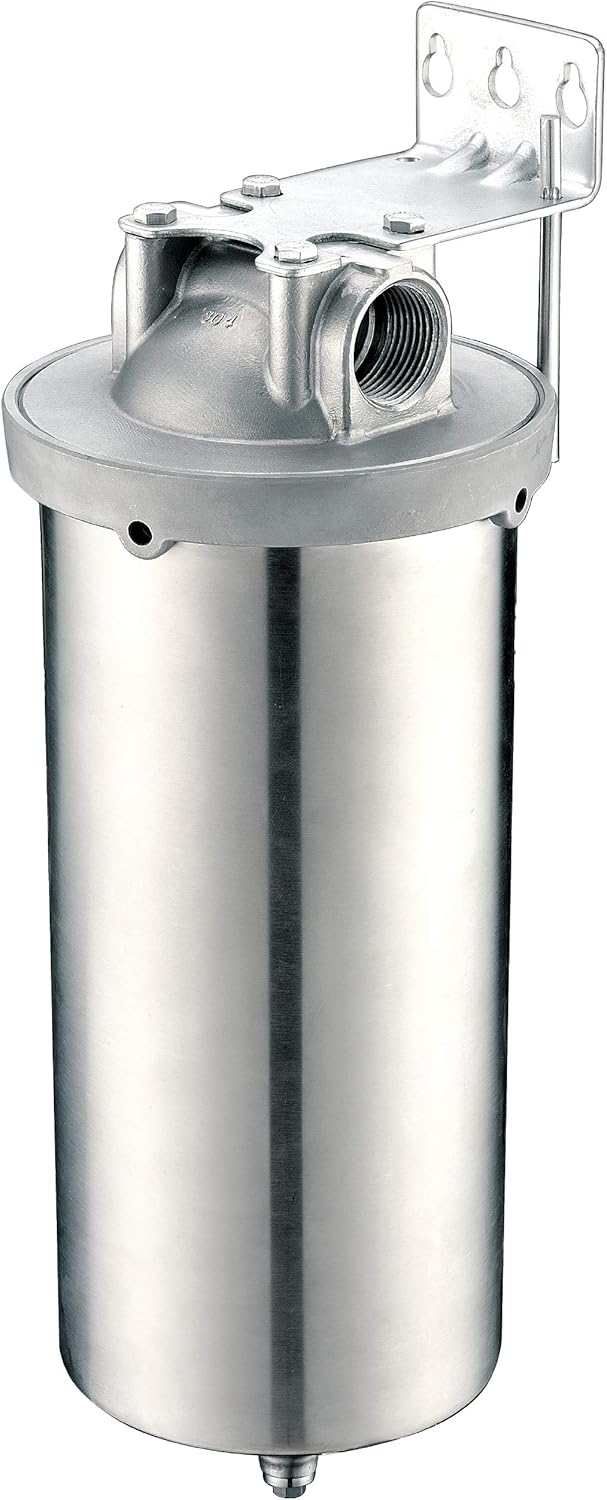 Stainless Steel Industrial Jumbo 10" Filter Housing 1" NPT with Drain Port Shelco (1)