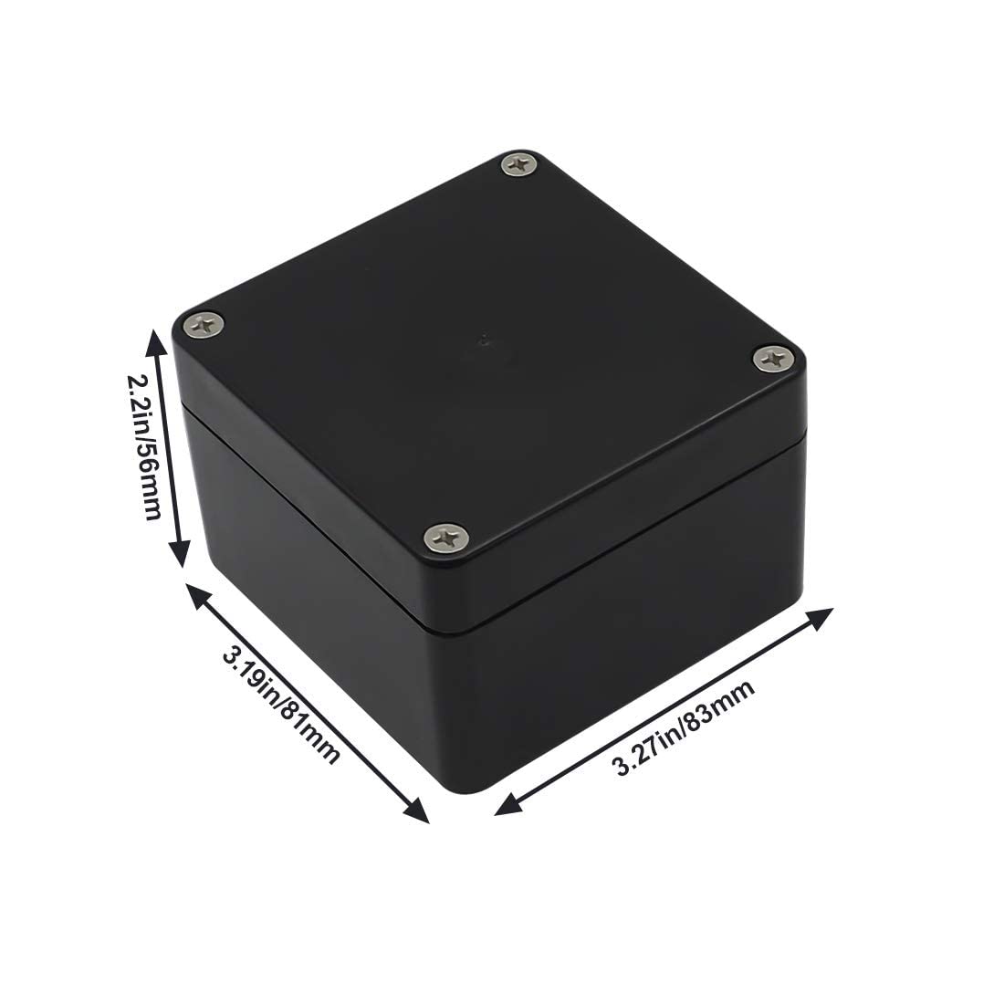 LeMotech ABS Plastic Electrical Project Case Power Junction Box, Project Box Black 10.4" x 7.2" x 3.7" (263 x 182 x 95 mm)(Pack of 1)