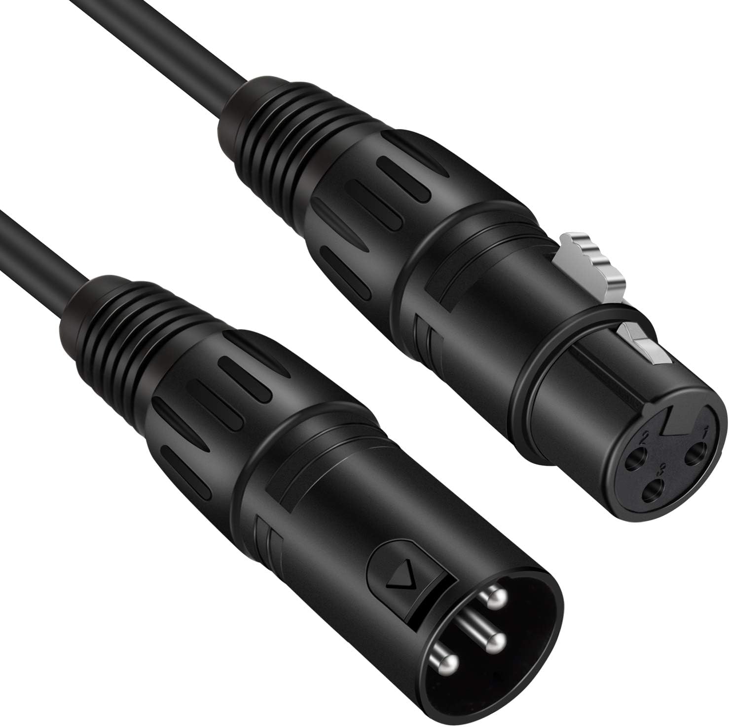 Moukey, 50ft XLR 50 Feet Microphone Male to Female Mic Cables Cord, Black 3-Pack