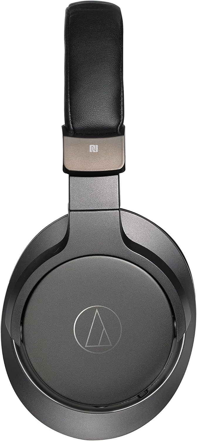 Audio-Technica ATH-SR6BTBK Bluetooth Wireless Over-Ear High Resolution Headphones with Mic & Control, Black