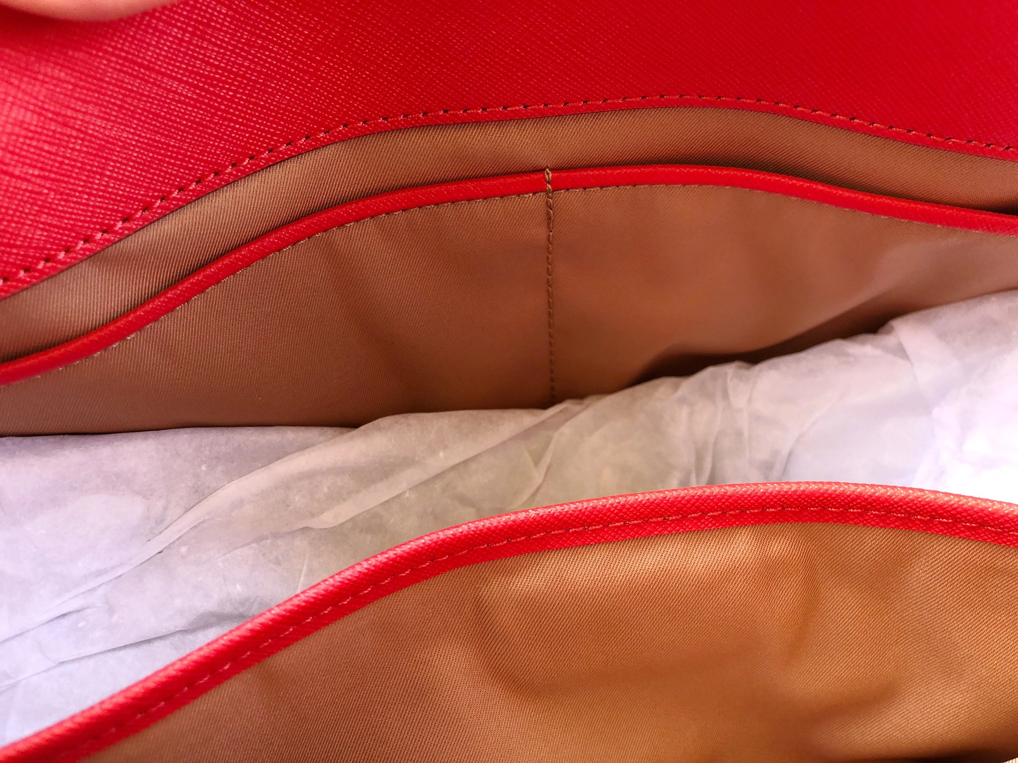 Tory Burch Robinson Small Double Zip Tote Satchel Crossbody Bag Poppy Orange Red