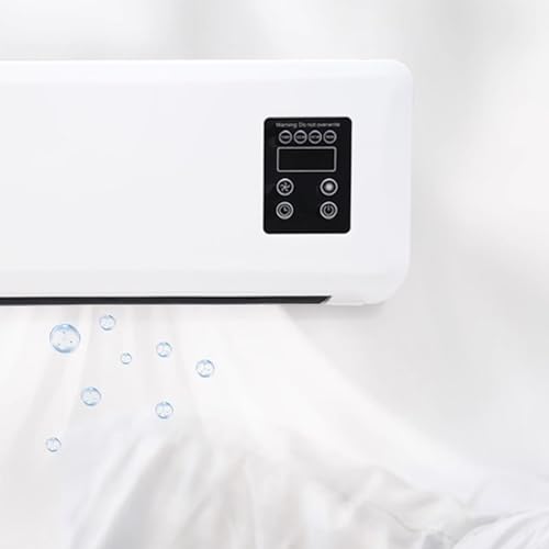 Mini Split AC/Heating System, Split AC Unit, Mini Wall Mounted Air Curtain Fan 2 In 1, Wall Mounted Portable Ductless Air Conditioner Fan With Remote, for Home Apartment Office