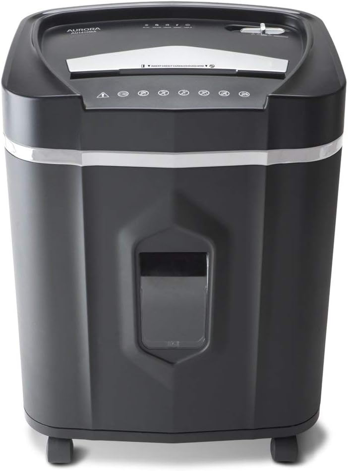 Aurora Professional Grade 14-Sheet Micro-Cut Paper and CD/Credit Card Shredder/ 30 Minutes Continuous Run Time (AU1410MA)
