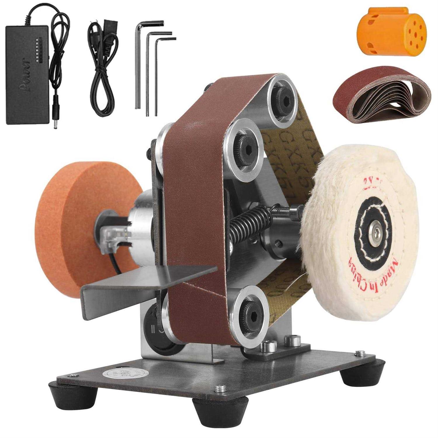 Baisiky Mini Belt Sander Bench Metal Grinder Knife Making Small Electric Sharpening Machine - Shop Hardware Tools Online Store