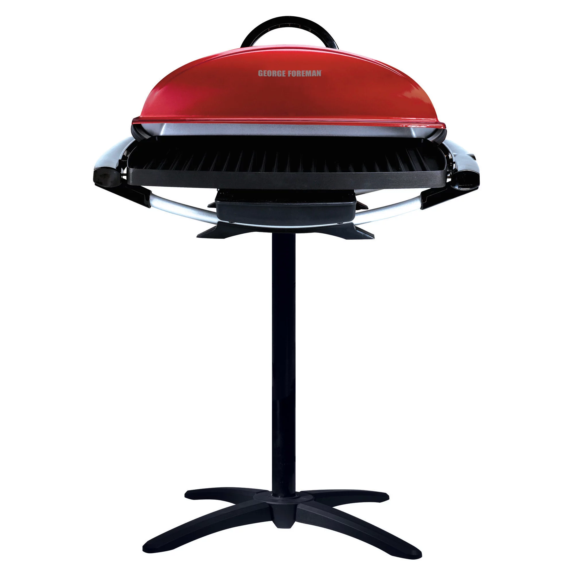 George Foreman 12-Serving Indoor/Outdoor Rectangular Electric Grill, Red, GFO201R-1