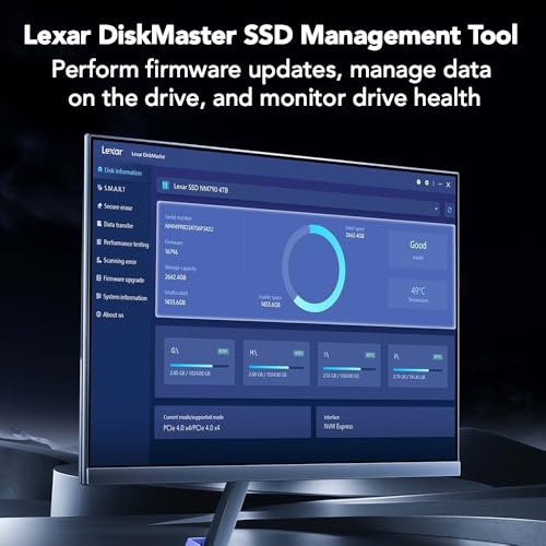 Lexar 2TB NM790 SSD with Heatsink PCIe Gen4 NVMe M.2 2280 Internal Solid State Drive, Up to 7400/6500 MB/s Read/Write, Compatible with PS5, for Gamers and Creators, Black (LNM790X002T-RN9NU)