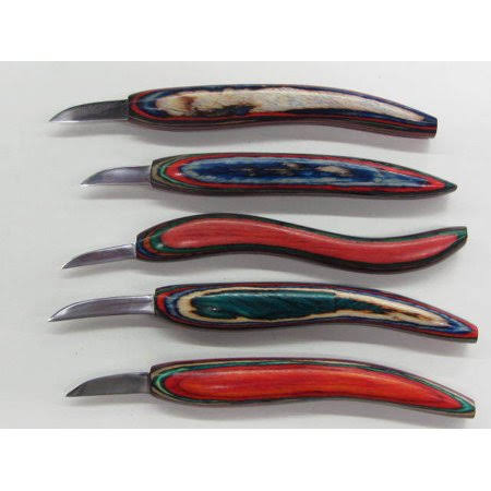 5pc Chip Whittling Wood Carving Knife Set, Gray