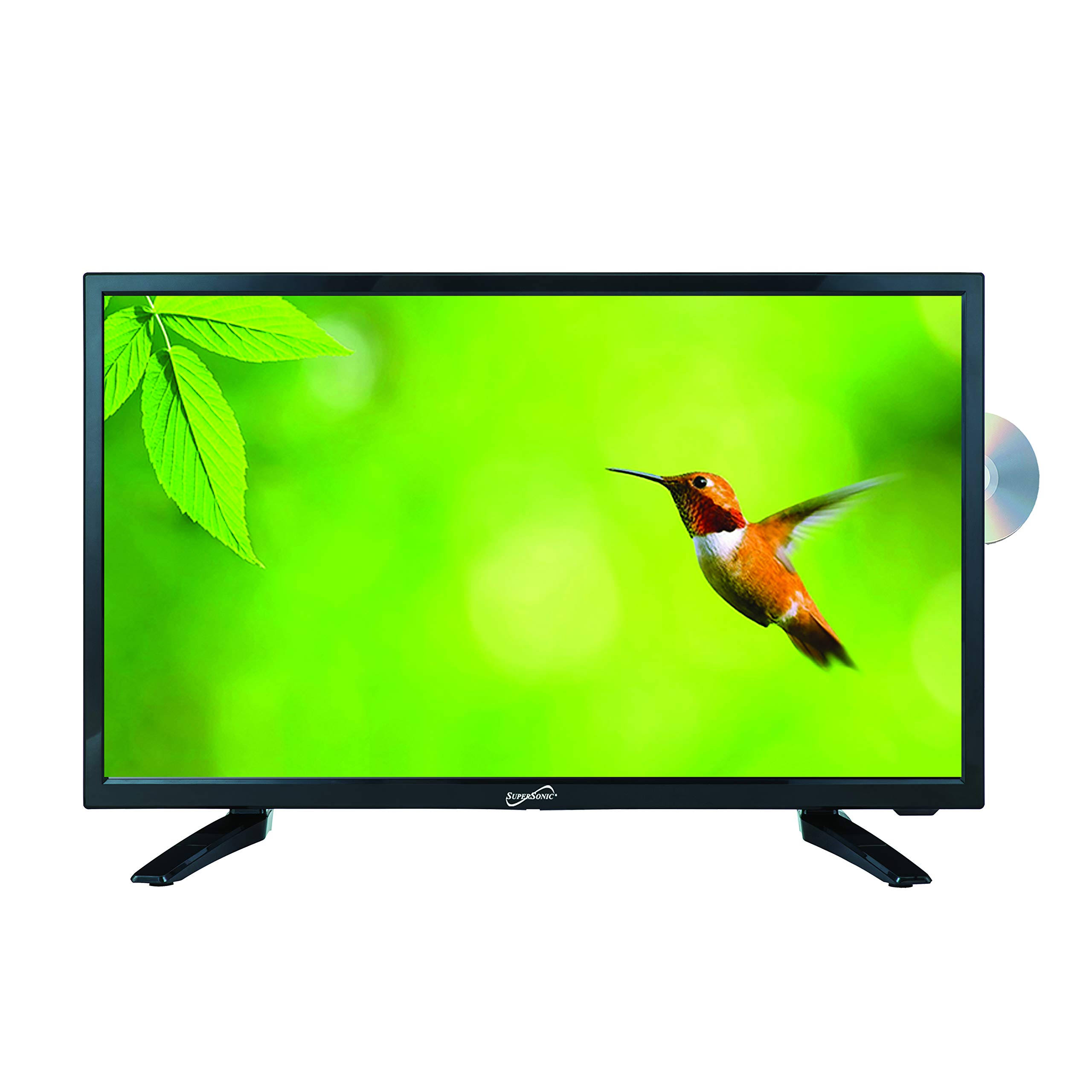 Supersonic 19-inch 1080p LED Widescreen HDTV with Built-in DVD Player, HDMI Input, AC/DC Compatible, Black Sc-1912