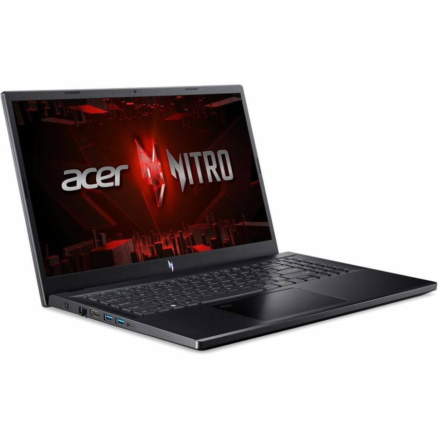 acer Nitro V Gaming Laptop, 15.6" FHD IPS Display, 144Hz, AMD Ryzen 5 7535HS, 6 Cores, GeForce RTX 4050, 16GB DDR5, 512GB SSD, Obsidian Black, Windows 11, BK, Laptop Bag, TWE Mouse Pad & Mouse