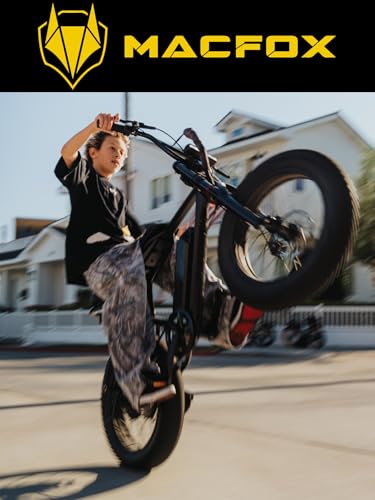 MACFOX X1S 2025 Ebikes for Adults, 750W Electric Bike Wheelie 25 MPH Max Speed, 38 Miles Range(PAS1), 20"x4" Fat Tires, City/School Commuting Electric Bike (UL2849, Class-3)