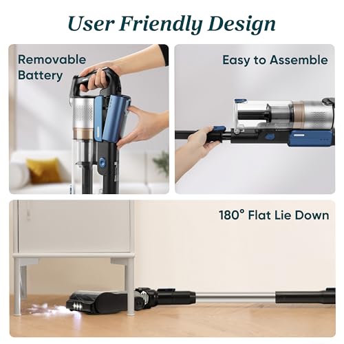 LEVOIT Cordless Vacuum Cleaner, Stick Vac with Tangle-Resistant Design, Up to 50 Minutes, Powerful Suction, Rechargeable, Lightweight, and Versatile for Carpet, Hard Floor, Pet Hair, LVAC-200