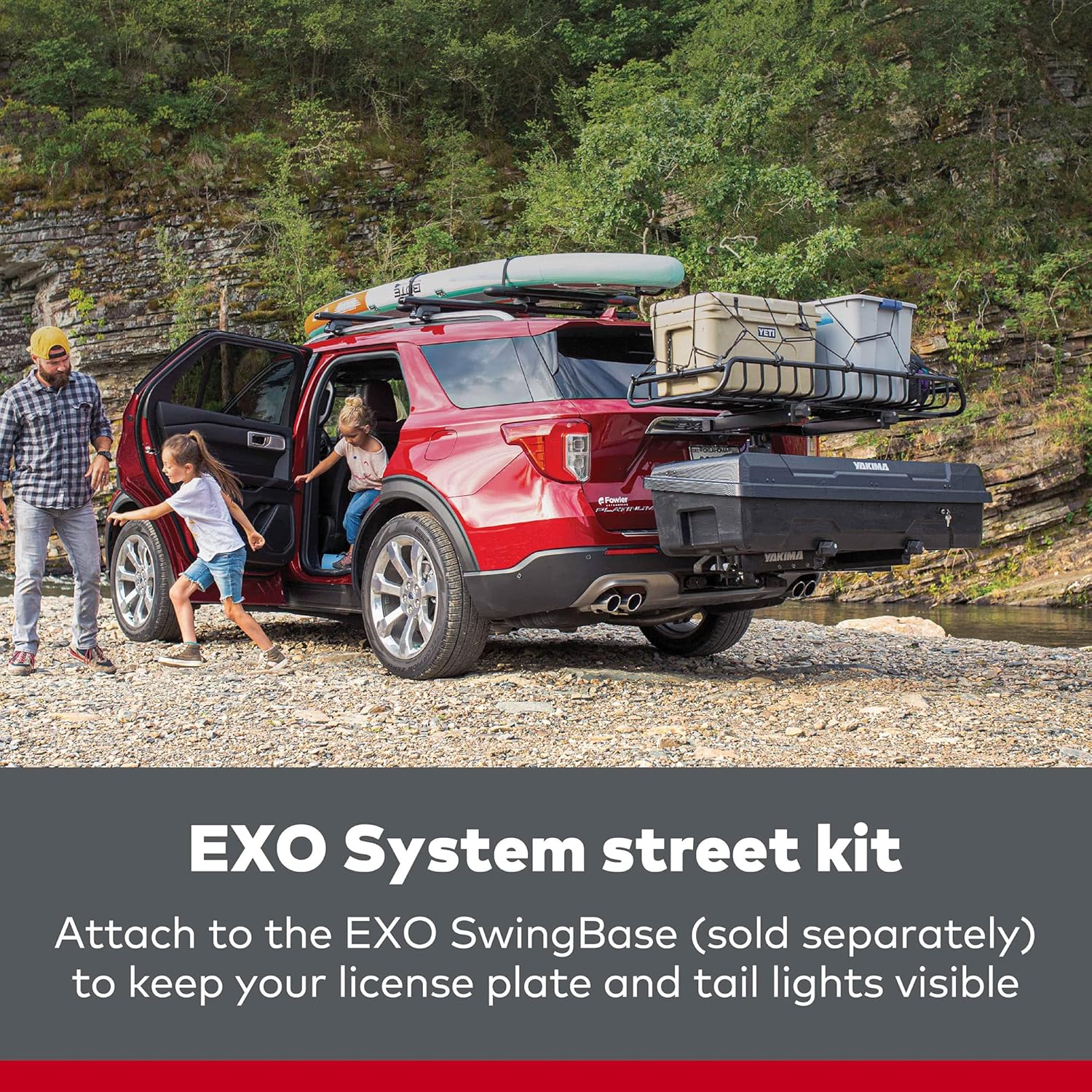 YAKIMA, EXO LitKit, License Plate and Tail Lights Accessory for EXO Hitch Rack System