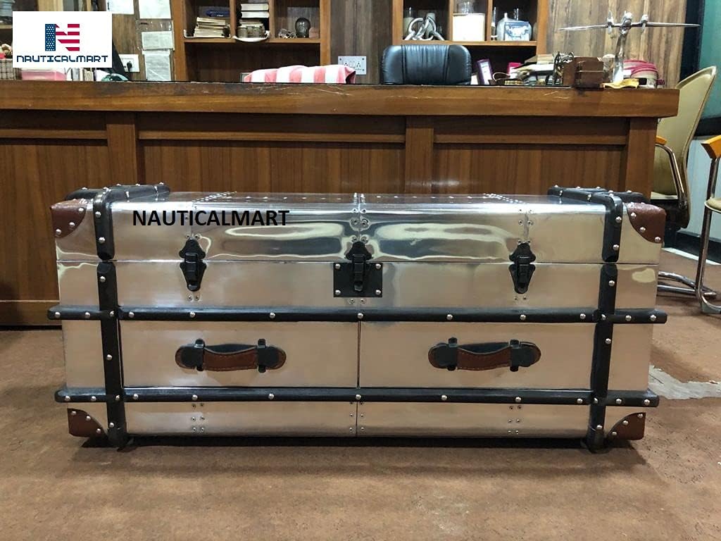 Nautical-Mart AERO Coffee Table Aviator Aluminium Furniture Table Home Decor