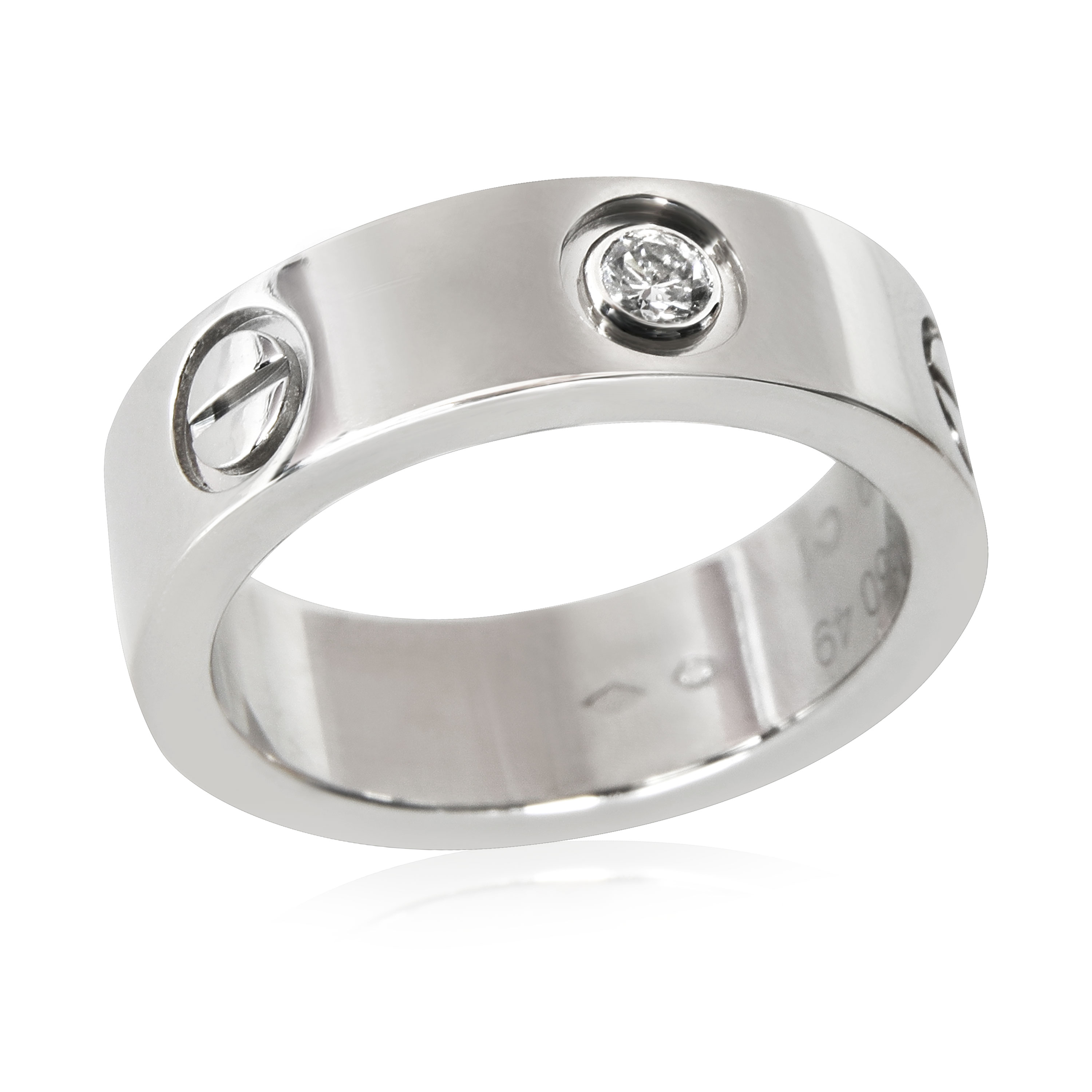 Cartier Love Diamond Ring in Platinum 0.09 CTW Pre-Owned