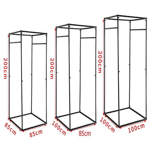 Clothing Store Fitting Room| Movable Changing Room for Boutique with Shading Fabric Cloth and Metal Frame| Dressing Room Room Divider Temporary Privacy Space(Grey,85x85x200cm)