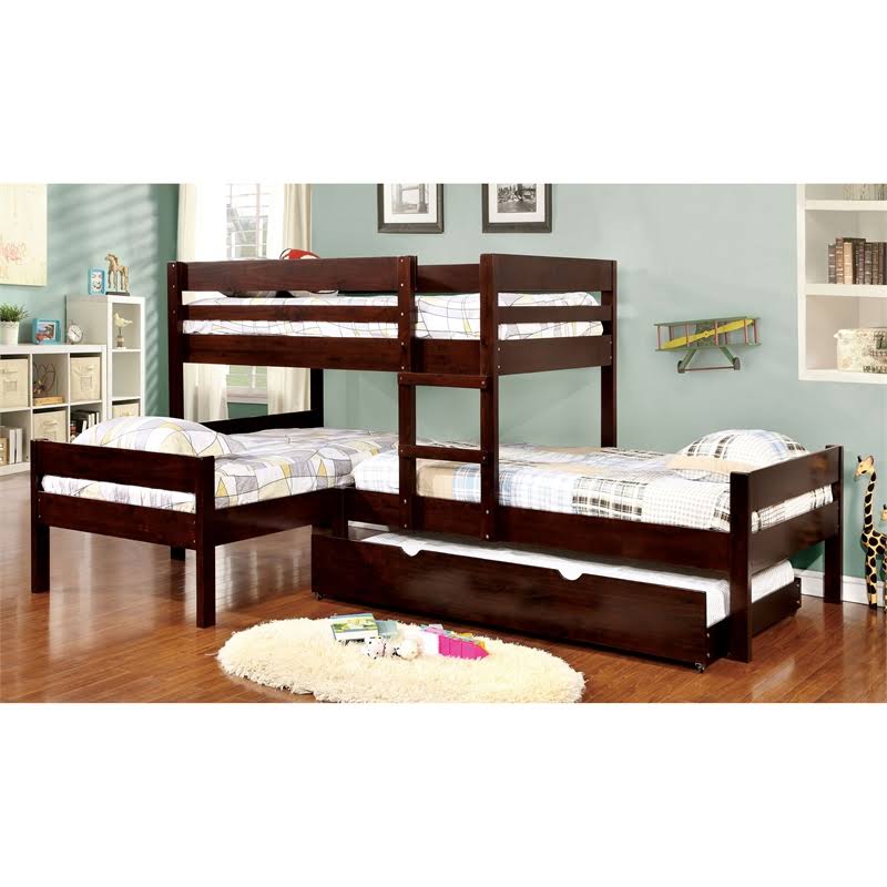 Furniture of America Sozier Twin Trundle with Casters in Espresso