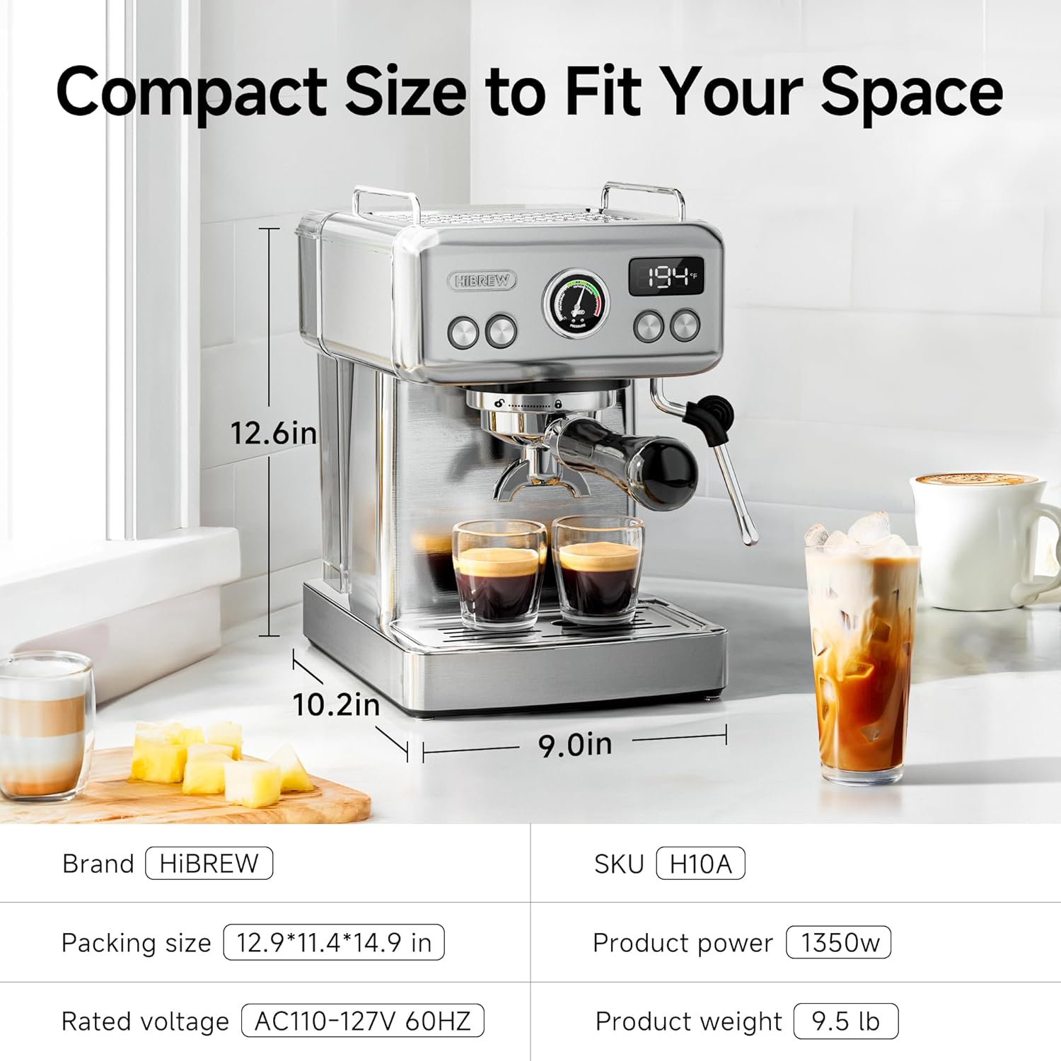 HiBREW H10A - Programmable Espresso Machine