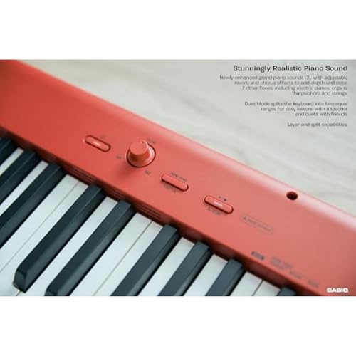 Casio CDP-S160 – 88-Key Weighted Digital Piano with Scaled Hammer Action Keyboard | Duet Mode for Students | Realistic Feel, Slim & Portable | Built-In Tones, Effects, USB-MIDI, Speakers | Black