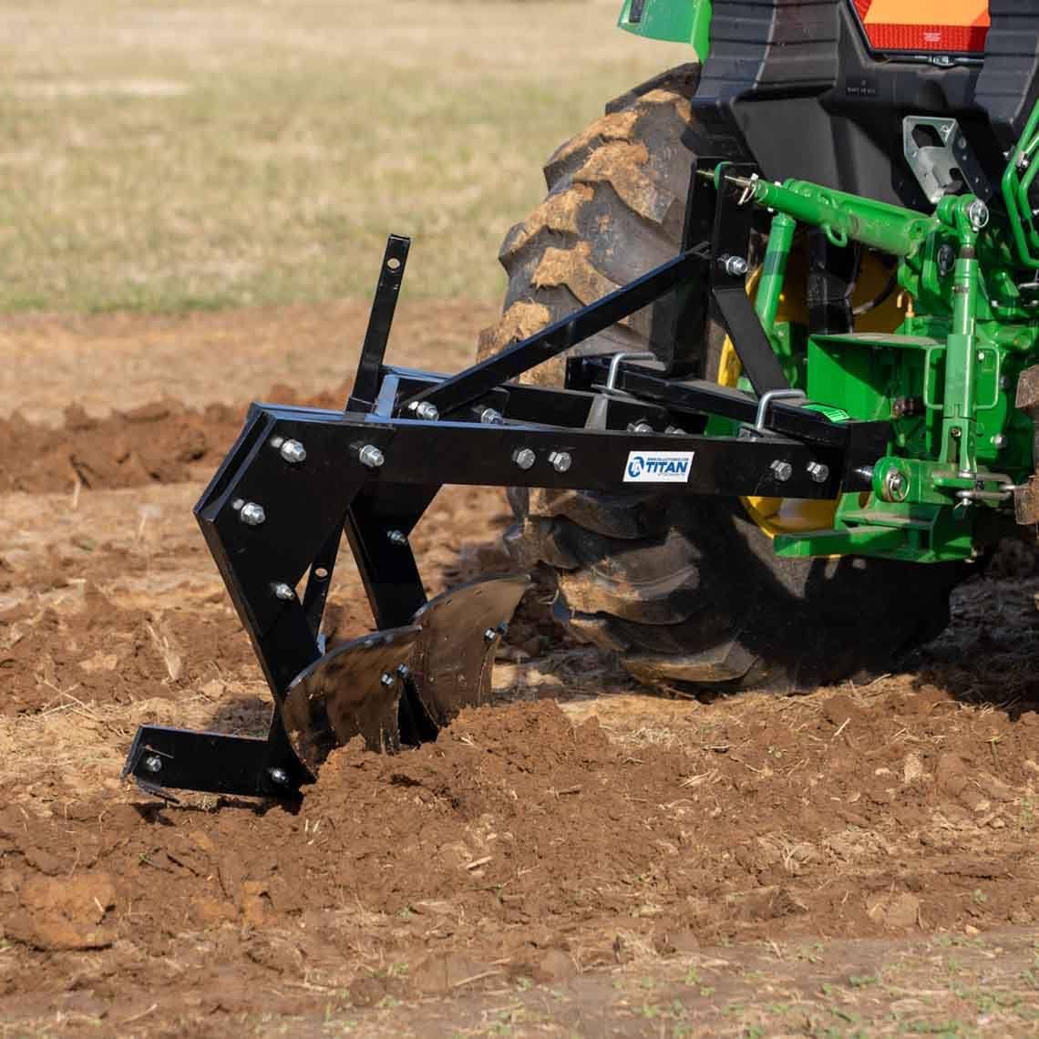 Titan Attachments 18-in Double Bottom Tow-Behind Moldboard Turn Plow, Category 1, 3-Point Hitch