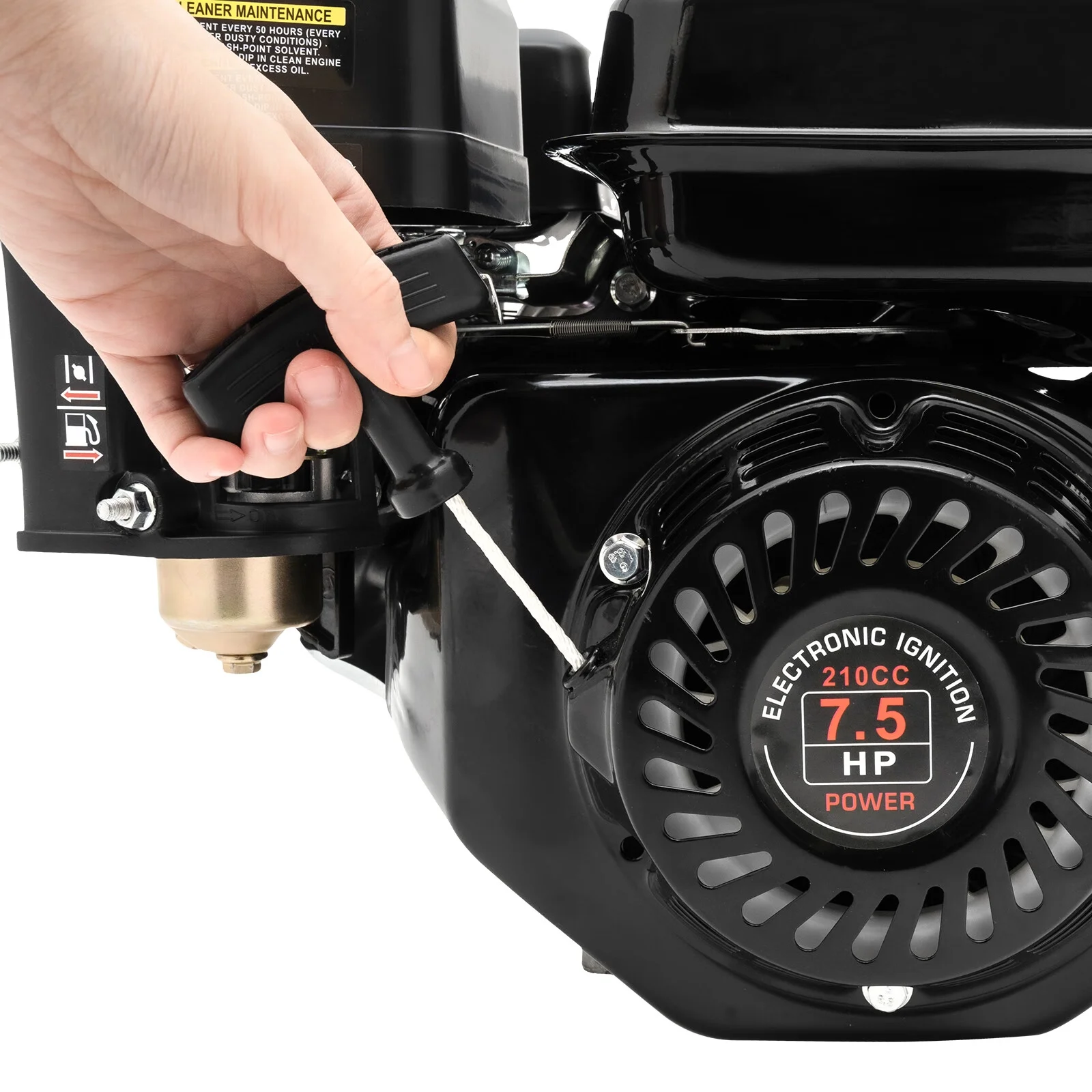 Wuzstar 7.5HP 212CC Go Kart Engine Electric Start Side Shaft Motor OHV Air Cooling Gasoline Engine Motor for Compressor Ripper, Lawn Mower