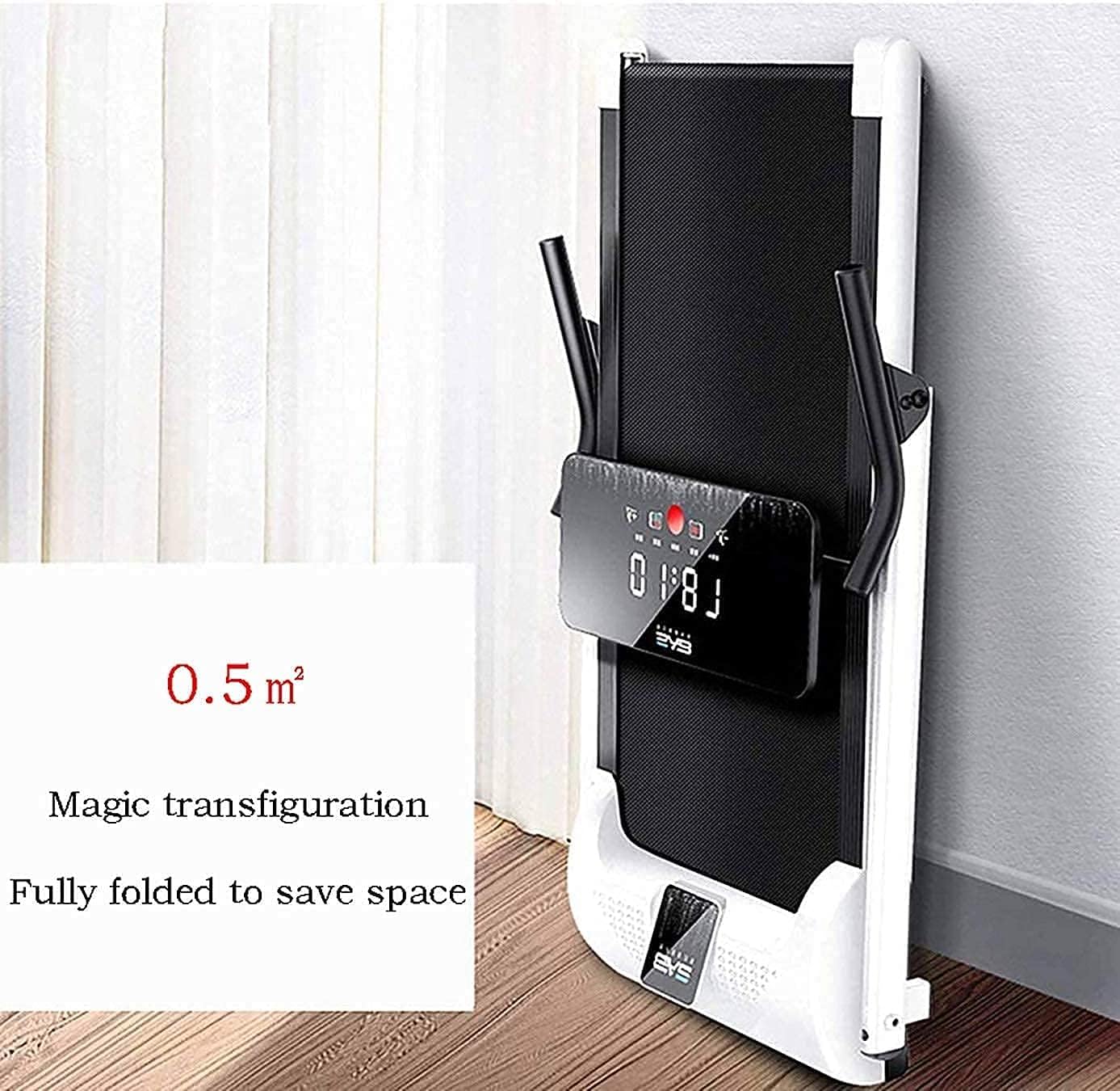 Folding Treadmills Indoor Folding Treadmill Small Electric Treadmill with LCD Monitor Ultra-Quiet Walkinghine Running Exercise