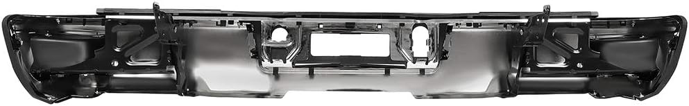 FINDAUTO Chrome Back Bumpers, Rear Step Bumper fit for 2014-2018 for Chevy Silverado for GMC Sierra 1500 without Parking Sensor Holes
