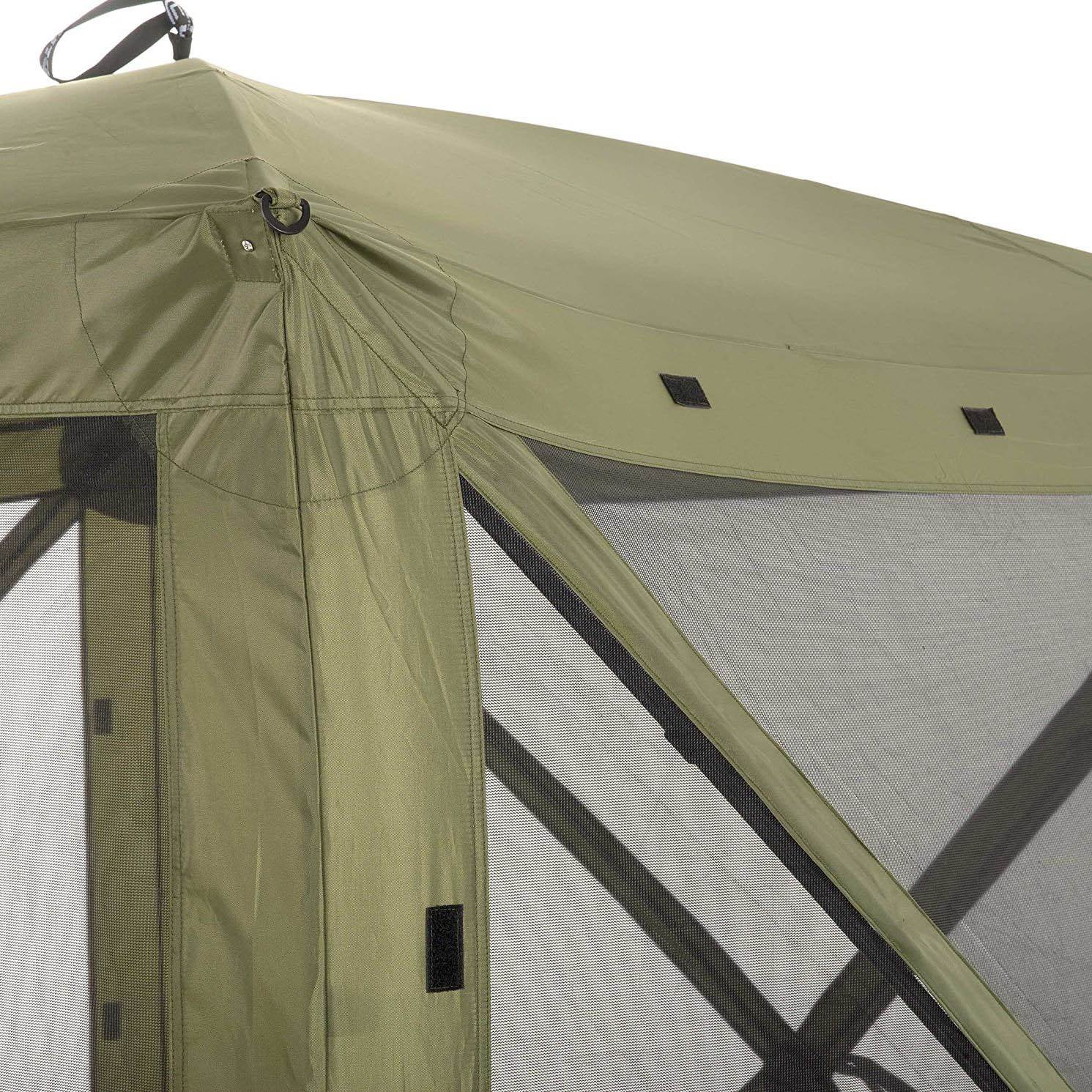 Clam Corporation 6' x 6' Pop-up Green Square Gazebo (2 Pack)